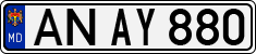 License plate of Moldova, Cars (1992)