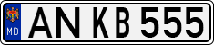 License plate of Moldova, Cars (1992)