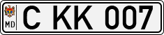License plate of Moldova, Cars (1992)