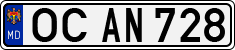 License plate of Moldova, Cars (1992)