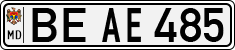 License plate of Moldova, Cars (1992)