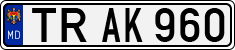 License plate of Moldova, Cars (1992)
