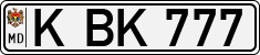 License plate of Moldova, Cars (1992)