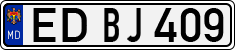 License plate of Moldova, Cars (1992)