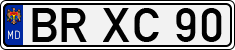 License plate of Moldova, Cars (1992)