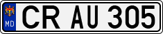 License plate of Moldova, Cars (1992)