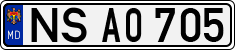 License plate of Moldova, Cars (1992)