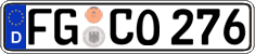 German license plate, Regular plates