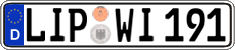 German license plate, Regular plates
