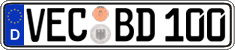 German license plate, Regular plates