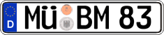 German license plate, Regular plates