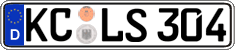 German license plate, Regular plates