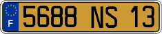 French license plate, FNI