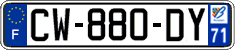 French license plate, SIV (ordinary)