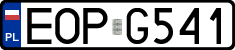 License plates of Poland, Regular car plates