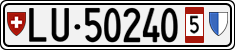 License plate of Switzerland, Provisional
