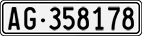 License plate of Switzerland, Cars