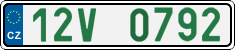 License plate of the Czech Republic, Oldtimers (2001)