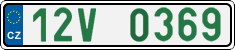 License plate of the Czech Republic, Oldtimers (2001)