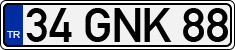 License plate of Turkey, Regular plates