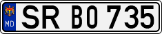 License plate of Moldova, Cars (1992)