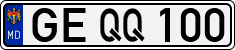 License plate of Moldova, Cars (1992)