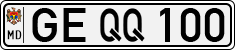 License plate of Moldova, Cars (1992)