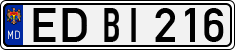License plate of Moldova, Cars (1992)