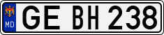 License plate of Moldova, Cars (1992)