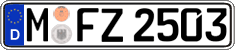 German license plate, Regular plates