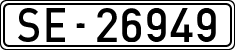 License plates of Spain, 1900 year series
