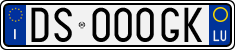 License plate of Italy, Cars (1994 year series)