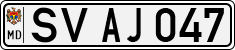 License plate of Moldova, Cars (1992)