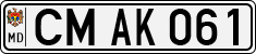 License plate of Moldova, Cars (1992)