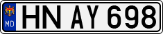 License plate of Moldova, Cars (1992)