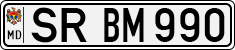 License plate of Moldova, Cars (1992)