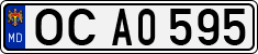 License plate of Moldova, Cars (1992)