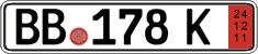 German license plate, Export transit plates
