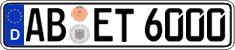 German license plate, Regular plates