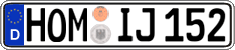 German license plate, Regular plates