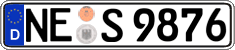 German license plate, Regular plates