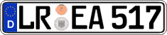 German license plate, Regular plates