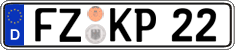 German license plate, Regular plates