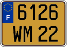 French license plate, FNI