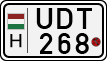 license plates of Hungary, Motorcycles (1990)