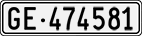 License plate of Switzerland, Cars