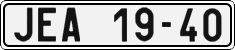 License plate of the Czech Republic, Cars (1960)