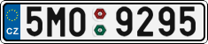 License plate of the Czech Republic, Cars (2001)