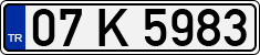 License plate of Turkey, Regular plates