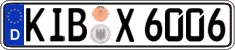 German license plate, Regular plates